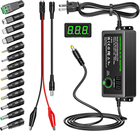 Alimentation universelle 3V-24V 3A 72W, adaptateur secteur réglable, adaptateur de puissance variable 3V 5V 9V 12V 18V 20V 24V avec 13 embouts