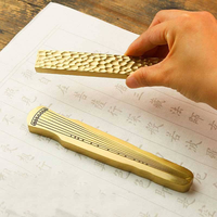 Prensapapeles de latón chapado en oro de la mejor calidad, diseño lujoso hecho a mano, 2 piezas para oficina, para sujetar documentos de papel.