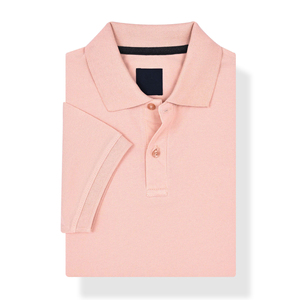 เสื้อโปโลแขนสั้นผู้ชายทรงปกติ ผ้าฝ้าย ระบายอากาศดี สีพื้น ดีไซน์ถัก  รับผลิตเสื้อโปโลแบบ OEM - Product Image 4