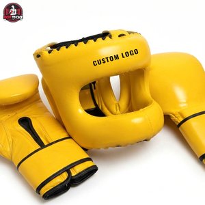 Service OEM ODM, service de personnalisation du logo, équipement durable pour MMA, Muay Thai et entraînement, ensembles de boxe jaunes et noirs de qualité supérieure - Product Image 4