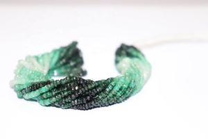 พลอยมรกตธรรมชาติทรงรอนเดลเหลี่ยมมุมสีเขียว ความยาว 16 นิ้ว สำหรับทำเครื่องประดับ ความสูง 3 มม. - Product Image 5