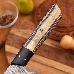 Top Trending Handmade Damascus Steel Full Tang Professional Bunka <b>Kitchen</b> Chef <b>Knife</b> 8" <b>Sharp</b> Blade Japanese Style Pakkawood - Product Image 3