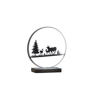 Lampe de table LED noire Deer Family de 12,75 po - Product Image 2