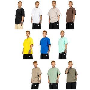 Camiseta recortada sólida Vintage para hombre, Parche de socorro de gran tamaño bordado, lavado ácido de peso pesado, personalizable, secado rápido - Product Image 4