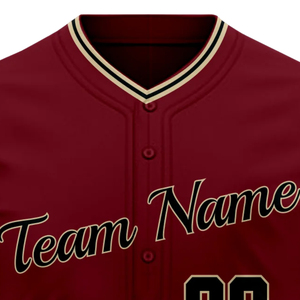 Maillot de baseball personnalisé marron avec nom et numéro de l'équipe 00, design avant et arrière, uniforme de softball couleur unie - Product Image 4