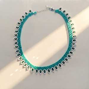 Collar Romántico Morado con Cuentas, Cristales en Forma de Gota de Agua y Perlas de Imitación para Mujer, Joyería de Boda de UO Craft - Product Image 6