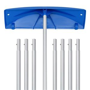 Rastrello Telescopico per Neve e Tetti da 20 Piedi, Telaio in Alluminio 3.4, Lama Larga 24 Pollici, Argento-Blu - Product Image 1