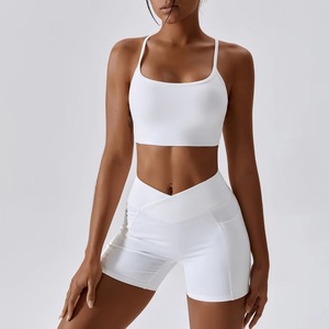 Ensemble de yoga pour femmes, vêtements de fitness abordables, leggings taille haute, soutien-gorge de sport confortable, collection d'exportation en gros - Product Image 4