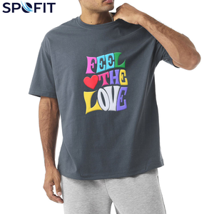 T-shirt 100 % coton 300 GSM pour garçons avec logo, manches courtes, impression 3D en relief personnalisée pour hommes, t-shirts pour hommes avec impression en relief - Product Image 1