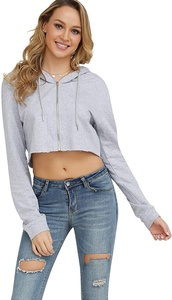 New Style Crop <b>Tops</b> Set <b>Short</b> Running Set <b>Sleeves</b> Superior Quality Plussize 100% Polyester Hooded for Women Best Selling - Product Image 4