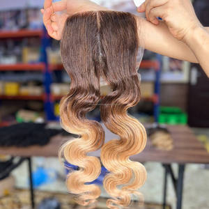 วิกผมมนุษย์แบบเป็นลอนสำหรับต่อผมแบบมีลูกไม้ด้านหน้าเป็นวิกผมแบบมีลูกไม้ปิดด้านหน้า - Product Image 4