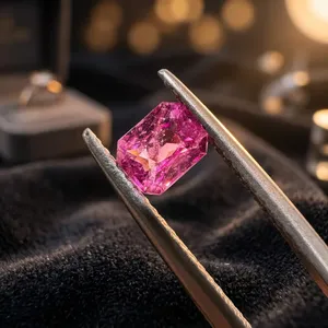 Espinela Rosa Natural Mahenge de 0.60CT, Corte Esmeralda, Piedra Preciosa Suelta Facetada al por Mayor de Minas de Tanzania para Fabricación de Joyas - Product Image 6