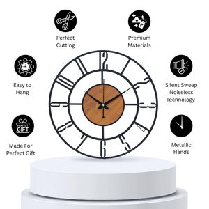 Antique Metal Analog Wall <b>Clock</b> for Home Decor Large Modern Decorative Wall <b>Clock</b> Vintage Style Wall Watch - Product Image 6