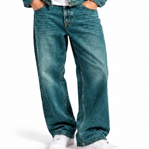 Conjunto de chándal de mezclilla personalizado para hombre, de algodón lavado a la piedra, corte holgado, ropa casual de otoño, cierre de botones, hecho a medida - Product Image 5