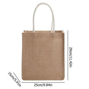 Sac messager élégant et écologique en jute avec fermeture à rabat et poche intérieure, sac bandoulière pour usage quotidien et activités de plein air - Product Image 3