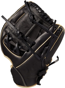 Gant de baseball en cuir noir pour droitier, avec fermeture auto-agrippante, antidérapant, pour adulte, toutes saisons - Product Image 3