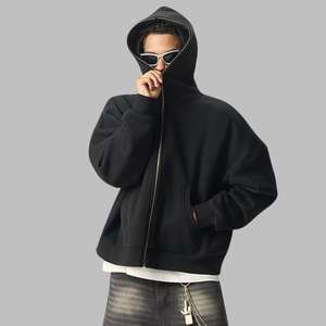 Sudaderas con capucha unisex al por mayor de alta calidad para hombre, con cremallera, logotipos serigrafiados personalizables y sudaderas con cremallera completa. - Product Image 4