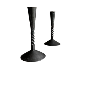 Durable Candle Holder Vintage <b>Cast</b> Iron <b>Hand</b>-Forged Candle Holders Pair-Durable Home Decoration for Christmas and Arts & Crafts - Product Image 1