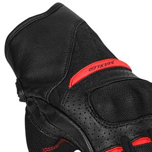 Gants de motocross en cuir avec logo personnalisé, doigts entiers, respirants, compatibles écran tactile, protection en fibre de carbone, unisexes. - Product Image 3
