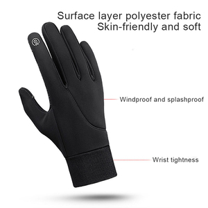 High Quality Unisex Running Gloves Fleece Liner Touch Screen Fingers Waterproof Anti <b>Slip</b> Riding Gloves Manufacturer Oem Service - Product Image 3