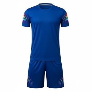 Uniformes de Fútbol de Secado Rápido 100% Poliéster, Camisetas y Pantalones Cortos Deportivos con Diseño de Nombre de Equipo, Conjunto de Fútbol - Product Image 1