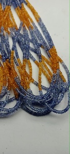 Perles rondes lisses en grenat spessartite naturel et tanzanite, taille 4 mm à 5 mm, pour la fabrication de bijoux, vente en gros aux fabricants. - Product Image 3