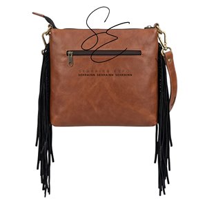 Sac bandoulière vintage en cuir repoussé avec franges, style chapeau de cowboy western, en peau de vache à poils, sac à main bohème pour cowgirl, sac à bandoulière quotidien - Product Image 3
