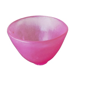 Vajilla Decorativa Hecha a Mano de Resina Pulida Translúcida Rosa Brillante, Vajilla de Mesa para Cocina, Fiesta, Origen Indio - Product Image 1