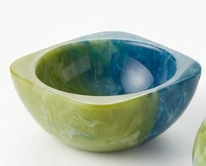 Bol à bonbons en verre marbré moderne, plat à collation décoratif, bol de service pour la maison et les fêtes, fait main, haute qualité, personnalisé, émaillé - Product Image 2
