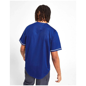 Maillot de baseball pour hommes, tissu classique respirant, manches courtes, coupe décontractée, coutures durables, devant entièrement boutonné pour la pratique sportive - Product Image 2