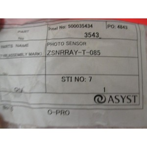 โฟโต้เซนเซอร์รุ่นใหม่ Asyst ZSNRRAY-T-085 - อุปกรณ์และอะไหล่เซมิคอนดักเตอร์ระดับโลกที่เชื่อถือได้ - Product Image 3