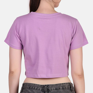 T-shirt court personnalisé pour femme, style streetwear, respirant, 100 % coton, anti-plis, collection 2026 - Product Image 5