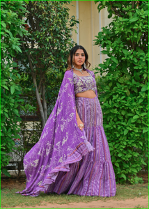 Conjunto de Lehenga Rani Sa con Blusa, Hermosa Colección de Lehenga Choli Tradicional para Bodas, en Tendencia - Product Image 6