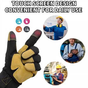 Nouveauté - Vêtements décontractés - Gants de conduite unisexes en cuir de haute qualité - Antidérapants - Coupe-vent - Écran tactile - Doigts entièrement couverts - Product Image 5