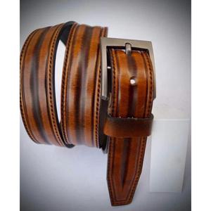 Cinturones de Cuero Genuino para Hombre Estilo Vintage con Hebilla de Latón Resistente Grabada y Diseños de Bordado Personalizados - Product Image 5