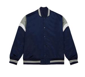 เสื้อแจ็กเก็ตไฮสตรีทสำหรับผู้ชายแจ็คเก็ตทีมเบสบอลผ้าซาตินปักลายโลโก้ออกแบบได้ตามต้องการ - Product Image 1