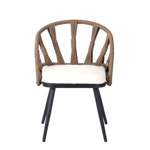 U_Style Contemporary Outdoor Garden Set PE Rattan Chairs and <b>Plastic</b> Wood <b>Table</b> for Gardens and Lawns - Product Image 5