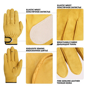 ถุงมือขับรถหนังคุณภาพสูง ทนทาน กันน้ำ หนังสองชั้น สำหรับทุกเพศ - Product Image 5