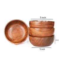 Bol à salade et à fruits en bois massif artisanal, respectueux de l'environnement, taille personnalisée, vaisselle de cuisine, salle à manger, restaurant, vente en gros
