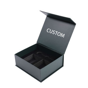 Premium Eco-Friendly Recycled Materials Green Magnetic Perfume <b>Box</b> Custom Logo Embossed Sponge Insert UV Coating Rigid Cardboard - Product Image 4
