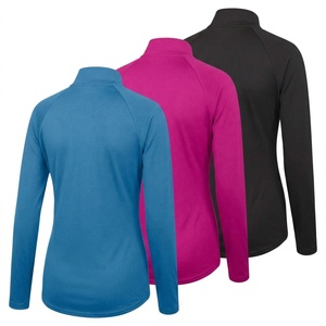 Sudadera de invierno para mujer OEM ODM, tejido grueso, estilo casual urbano, pedido al por mayor, cuello simulado, forro polar, manga larga, cremallera de un cuarto - Product Image 2