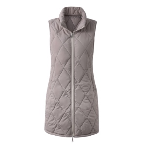 <span class=keywords><strong>Gilet</strong></span> <span class=keywords><strong>long</strong></span> sans manches zippé, léger, chaud, col montant, écologique, imperméable, coupe-vent, minimaliste, polyvalent pour <span class=keywords><strong>femme</strong></span> - Product Image 1