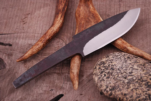 Couteau de chef en acier Damas forgé à la main, lame fixe, couteau de camping, couteau de cuisine personnalisé, fournitures de fabrication de couteaux en gros pour l'extérieur - Product Image 5