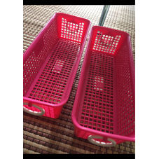 Cesta de anillo rojo poco profundo Inomata 526 Solución de almacenamiento elegante - Product Image 1