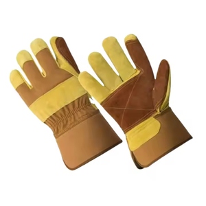 Guantes de Seguridad de Piel de Vacuno de Larga Duración y Cómodos para la Protección de las Manos en la Construcción, Reforzados para Diversos Trabajos - Product Image 1