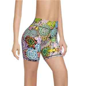 Pantalones Cortos Deportivos para Mujer, Sublimados, con Tecnología de Reducción de Fricción de Textura de Punto Superfino, Soporte para Entrenamiento de Resistencia - Product Image 5