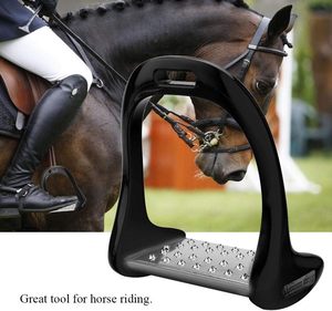 Étriers de cheval en métal robuste, résistants à la rouille, avec large surface antidérapante, accessoires d'équitation - Product Image 4