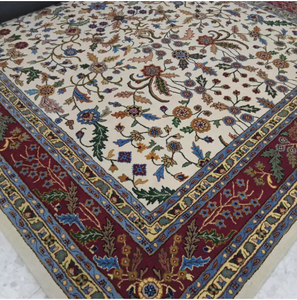 Tapis KNOT RUG en laine tuftée à la main, haute qualité, fait main, écologique, antidérapant, gris et blanc, pour salon, enfants, hôtels, bureau - Product Image 1