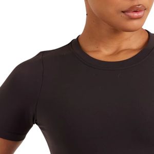 เสื้อยืดผู้หญิงทรงเข้ารูป แขนสั้น คอกลม ยืดได้ สไตล์ลำลอง เหมาะสำหรับใส่ออกกำลังกายในฤดูร้อน รับผลิตตามสั่งขายส่ง - Product Image 4