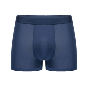 Calzoncillos Boxer Blancos para Hombre, Corte Medio, Tejido de Algodón Suave, Sin Costuras, Transpirables, de Secado Rápido, Color Sólido Personalizable - Product Image 1